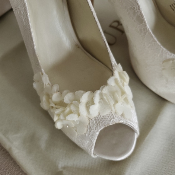 Menbur Novia REA Women's Ivory Heels Wedding Bridal Floral Lace Size 9 - Picture 10 of 17